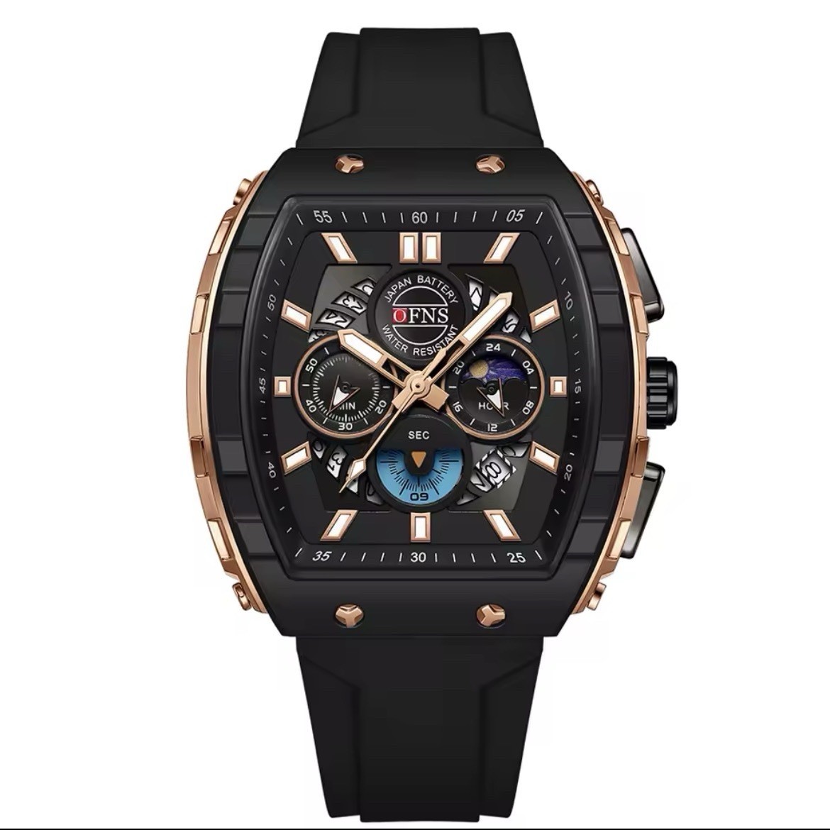 Luxury Men’S Quartz Watch Multifunctional Timing Watch Three Eye Six Pin Quartz