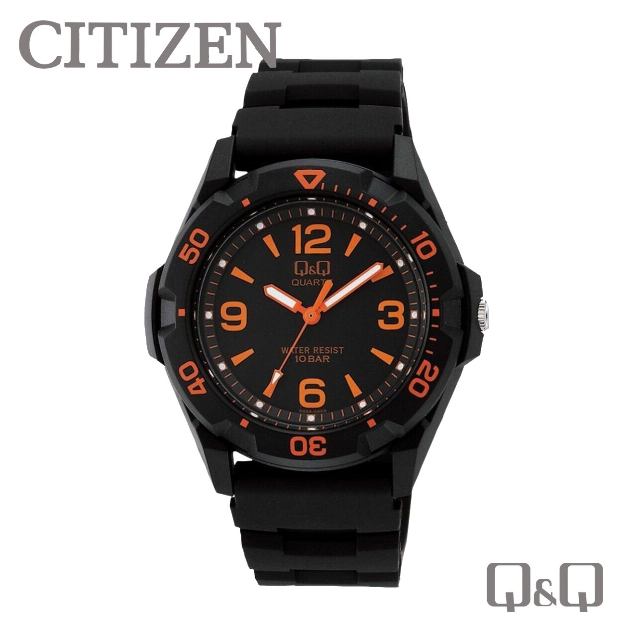CITIZEN Q&Q VR44-001 Sport Watch Water Resistant 100m (10ATM) JDM Model