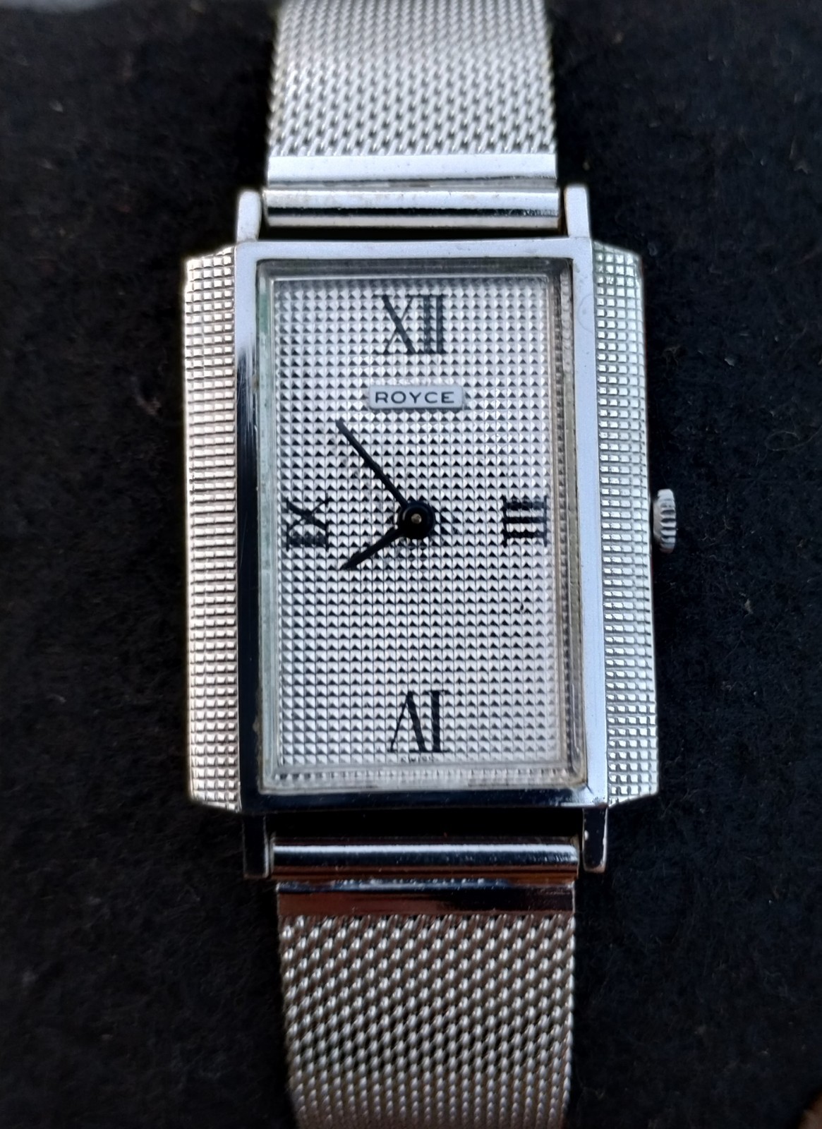RARE Vintage ROYCE ESKA 17 Jewel Wrist Watch Rhodium Plated