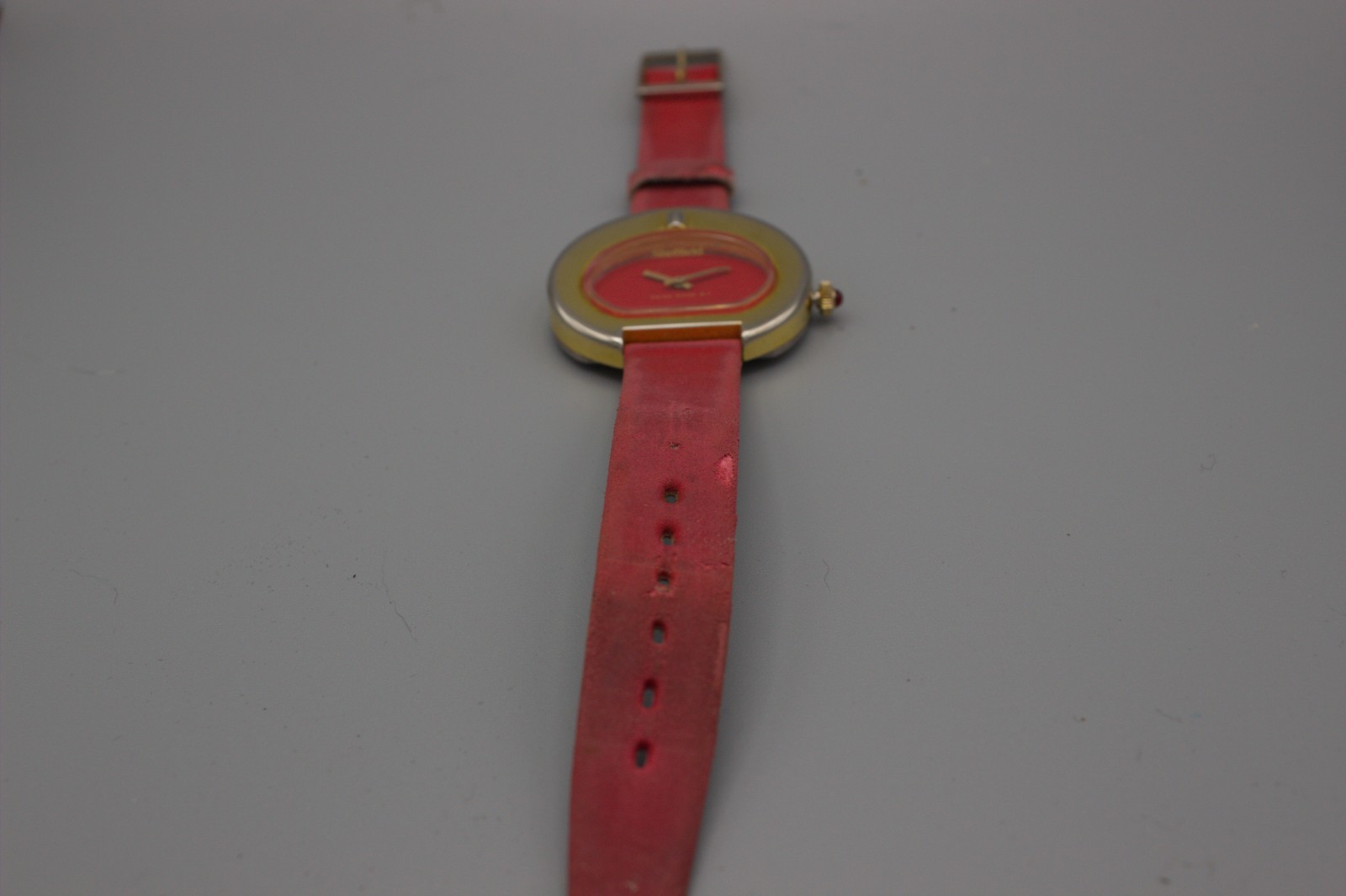 Sheffield Swiss Made M-1 Oval 38mm Red Dial Manual Wind Running Vintage
