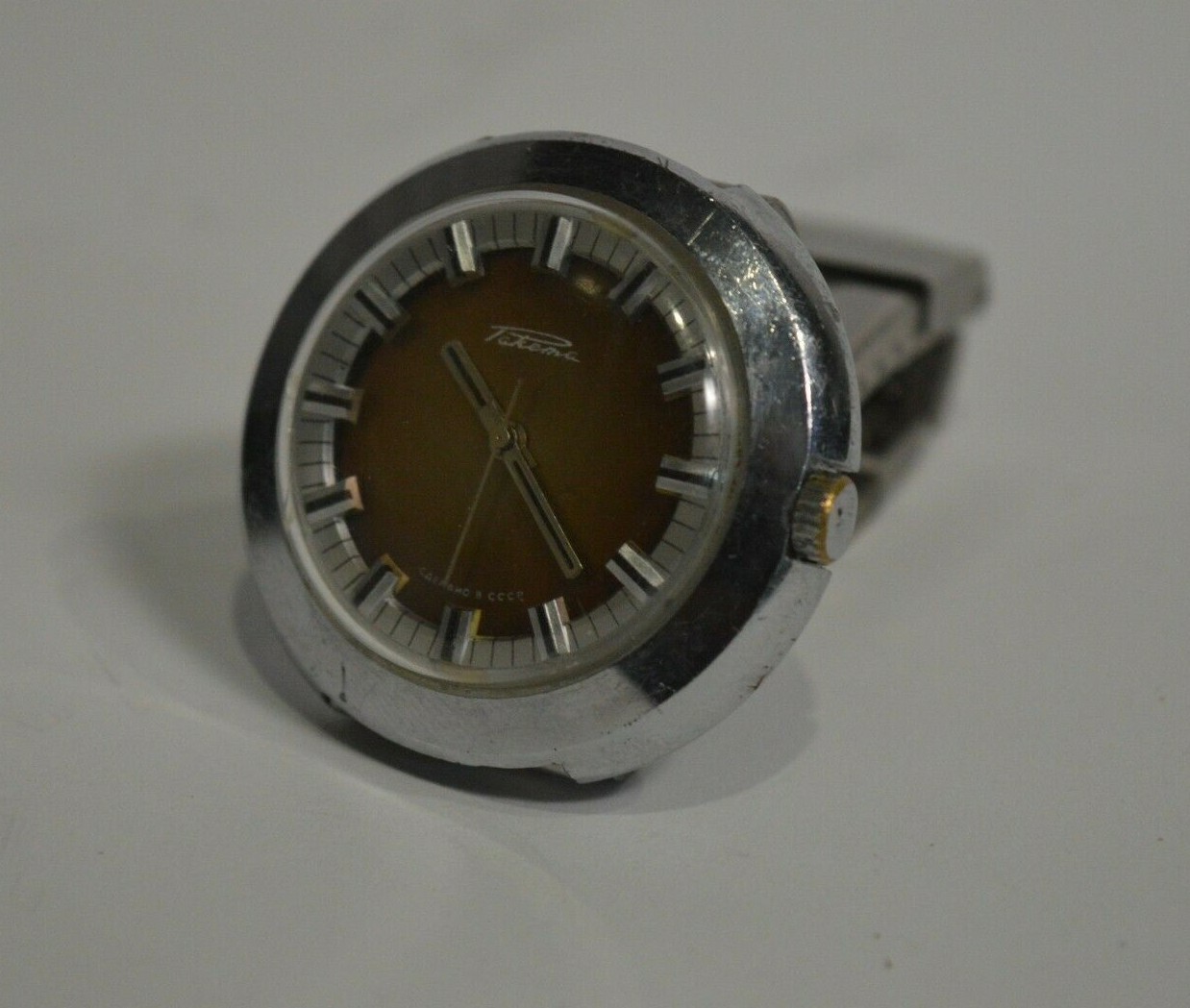 Vintage Big RAKETA watch Black Dial Day Data RARE Soviet Mechanical 2628