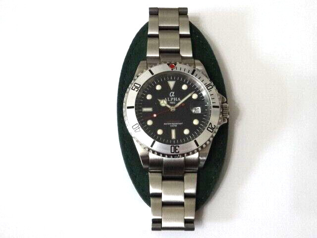 Vintage Retro α ALPHA 1993 Submariner Divers 3 ATM Automatic Watch New Old Stock