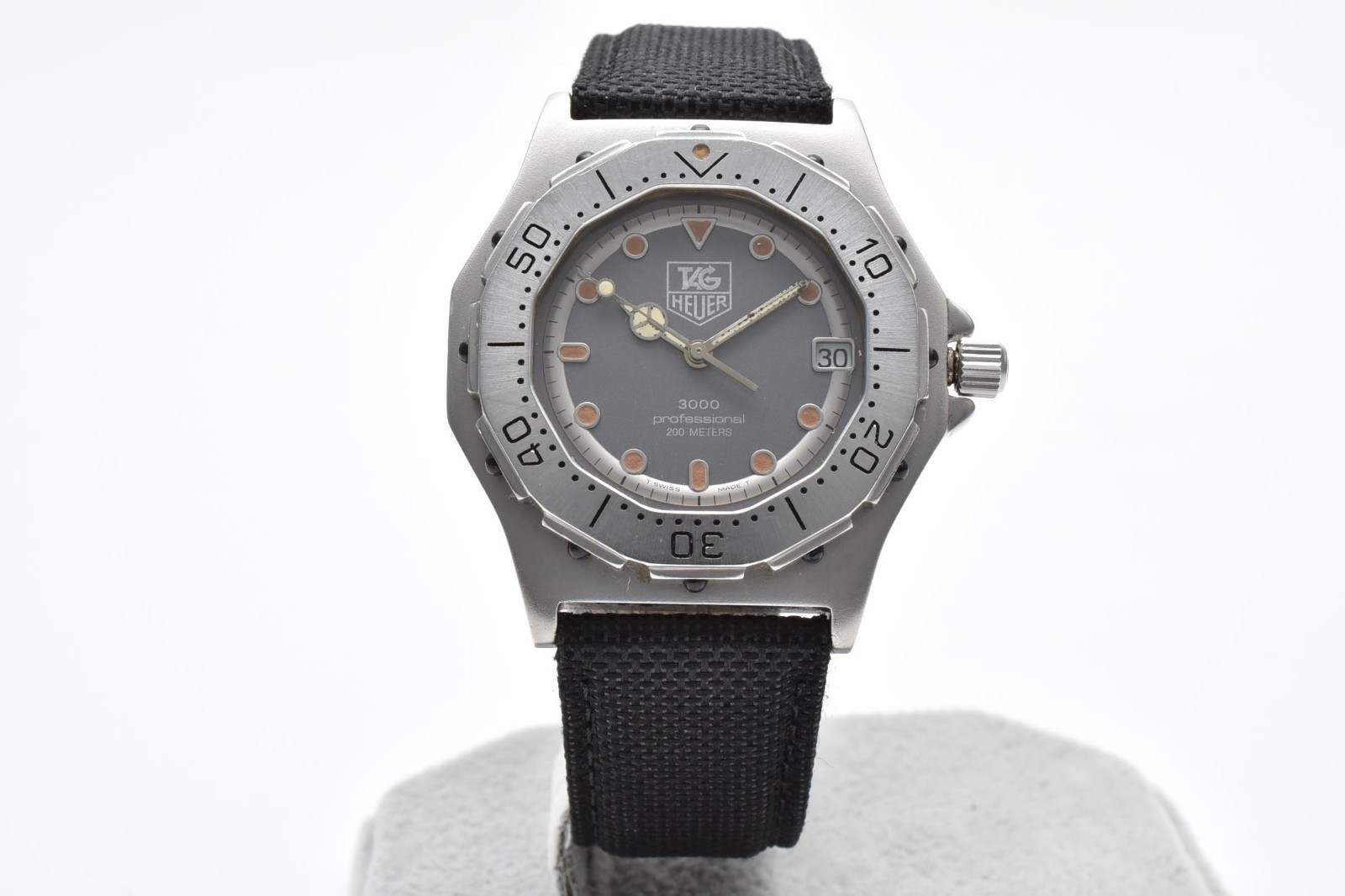 【EXC+5】TAG Heuer 3000 Professional 932.206 Gray Dial Date Quartz men’s watch