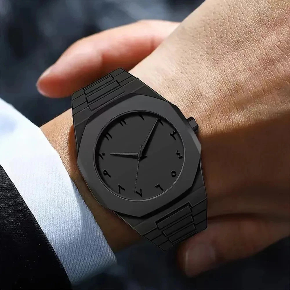 New Fashionable Men’s Watch Simple Black Male Quartz Watches Arabic digital
