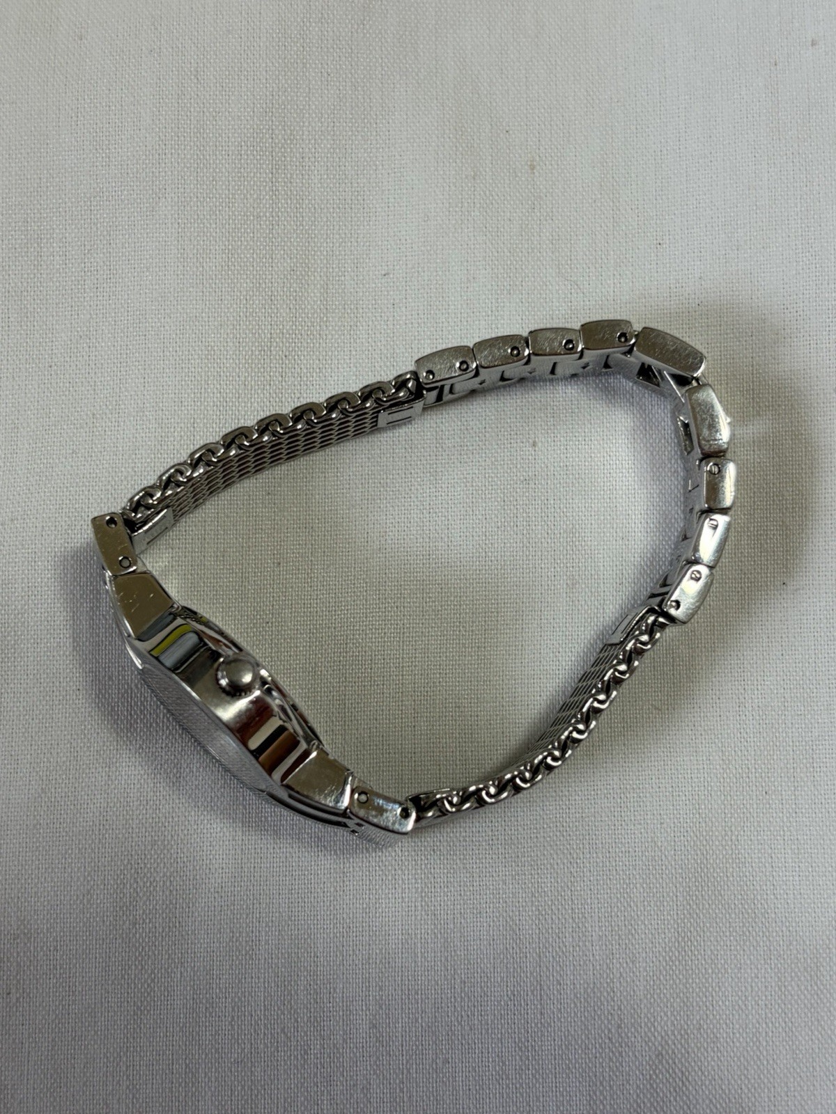 Bulova Harley Davidson Womens Quartz Watch Textured Silver Dial Bracelet Runs