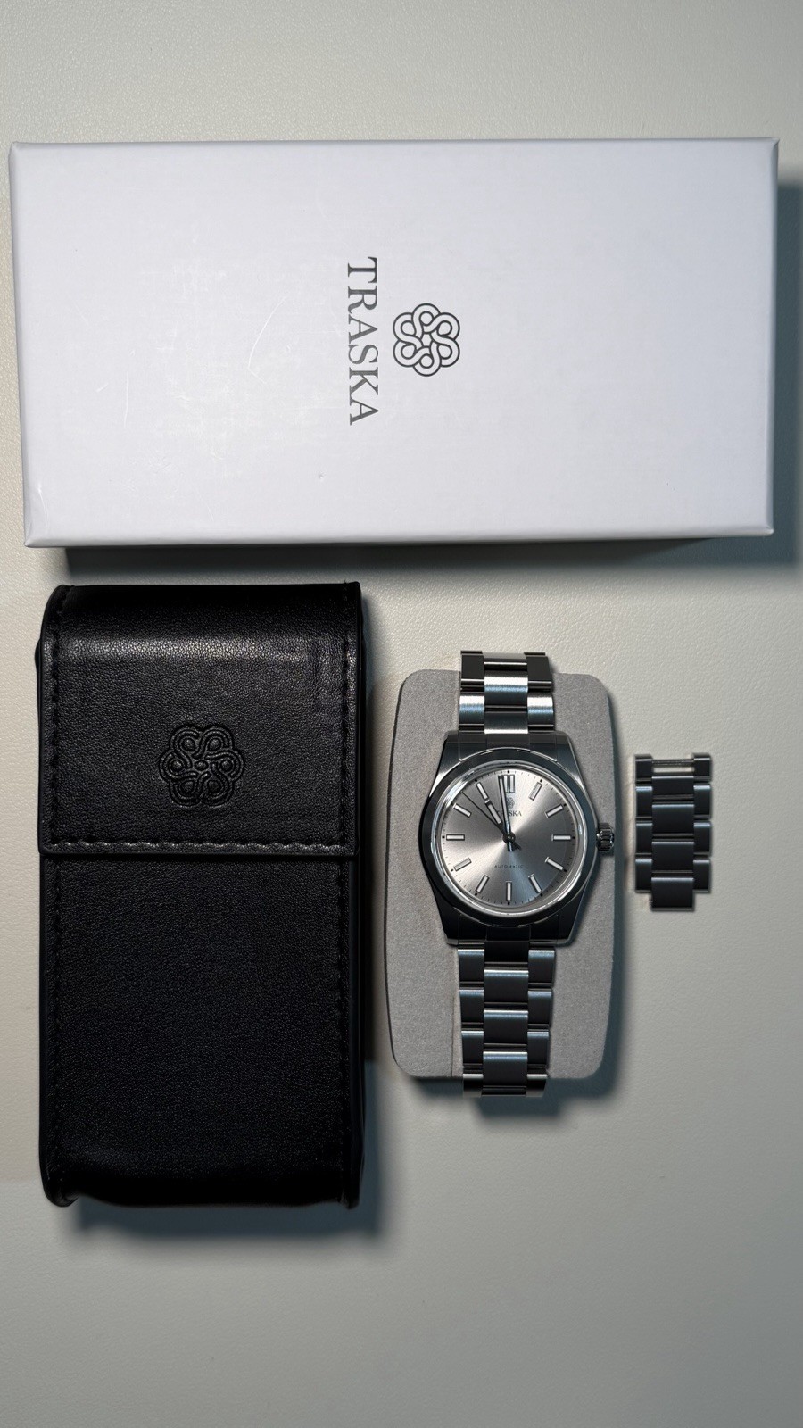 2026 Traska Commuter 36 No Date – Silver Dial (Ref. 3205) *Sold Out*