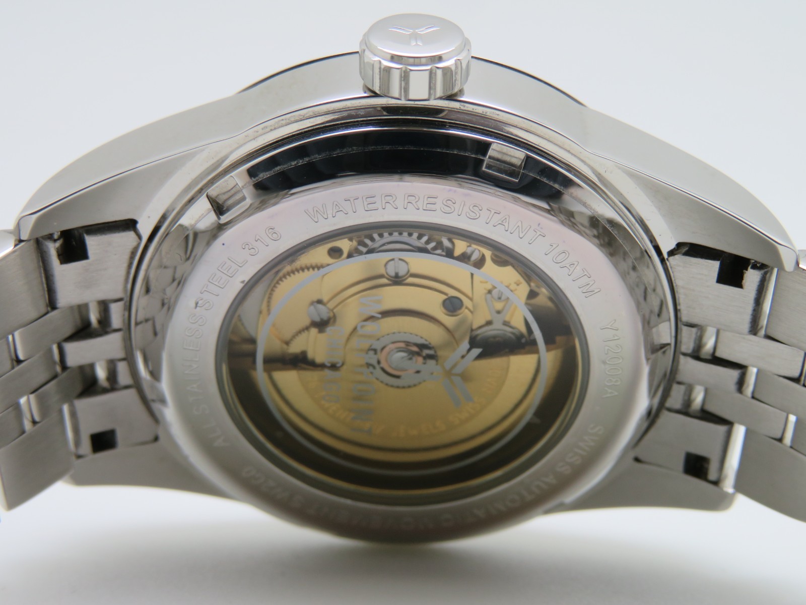 Wolfpoint Retro 1871 Men’s 40mm Stainless Steel Swiss Automatic Wristwatch