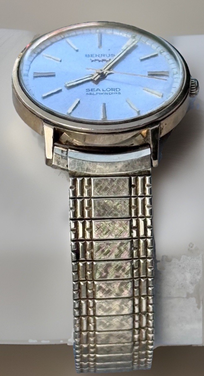 1960s Benrus Sea Lord Automatic Watch Series 1345 W/ Original Box – RUNS Vtg