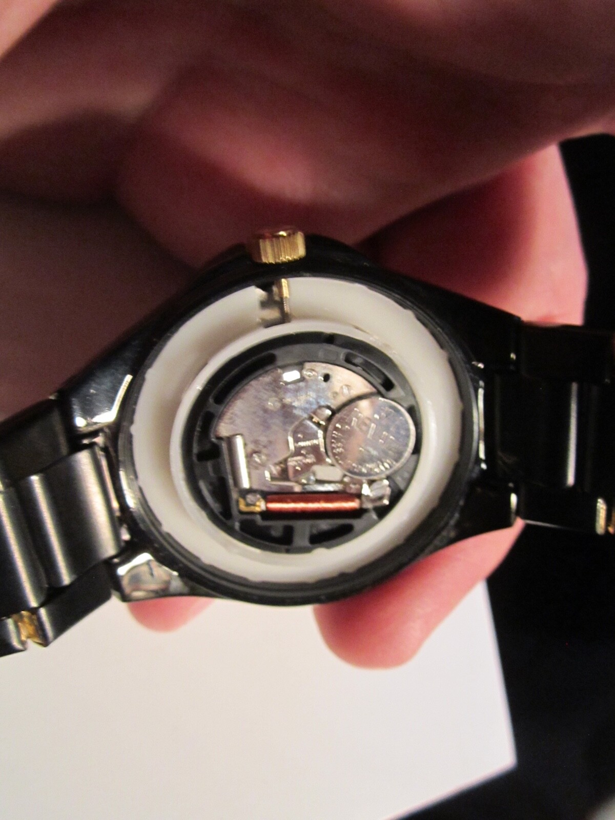 JULES JURGENSEN MONTH DAY WATCH FITS 8 1/2″ WRIST NOT WORKING LOOSE CAP BA-20