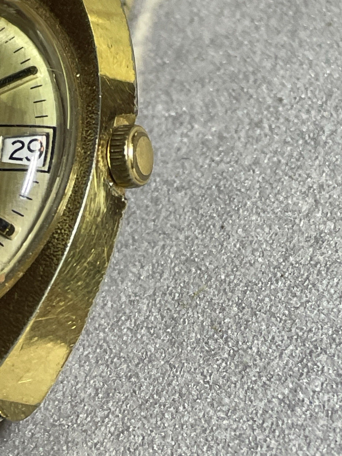 Vtg. Timex Electric Dynabeat, Dial England 76960-26277 Not Working Gold Plated