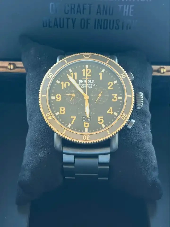 Shinola Runwell Sport Chronograph PVD Steel 48mm Quartz