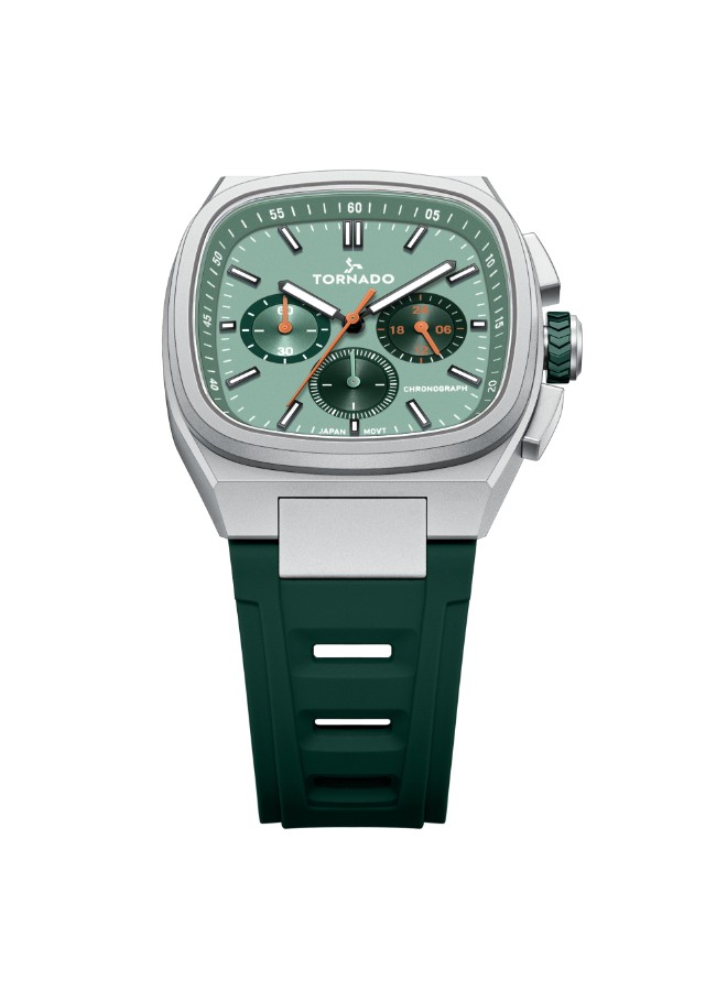 Tornado Aristocrate Men’s Chronograph Watch | Green Dial, 42mm, 100 m (10 ATM)