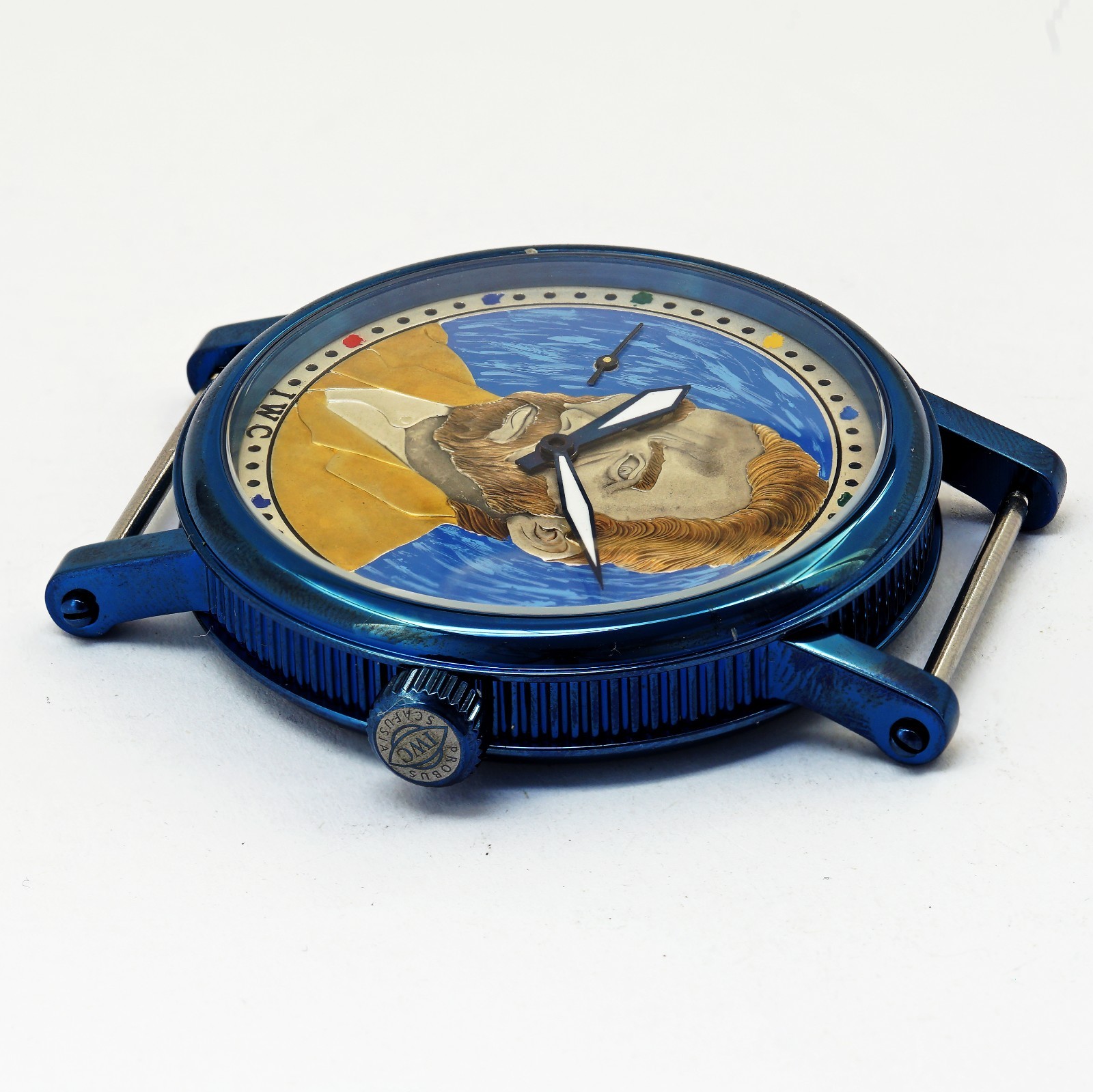 1920s IWC Schaffhausen Marriage Watch Unique Van Gogh Dial Skeleton wristwatch