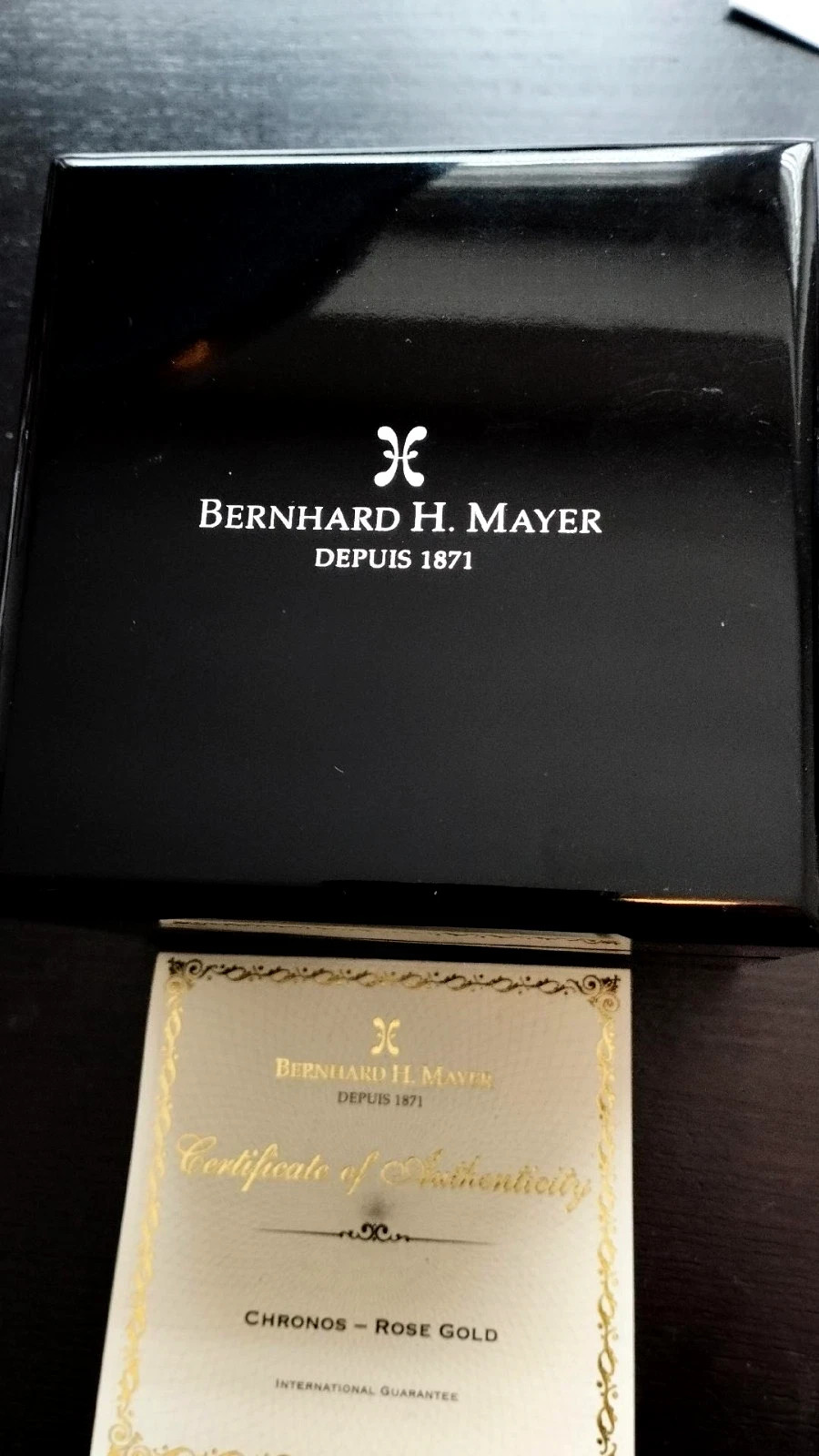 BERNHARD H. MAYER MEN’S SWISS MADE AUTOMATIC GOLDPLATED FULL SET EUC