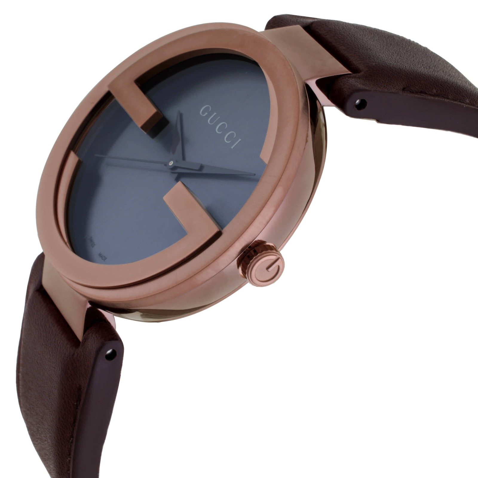 Gucci Interlocking Quartz Brown Dial Men’s Watch YA133214