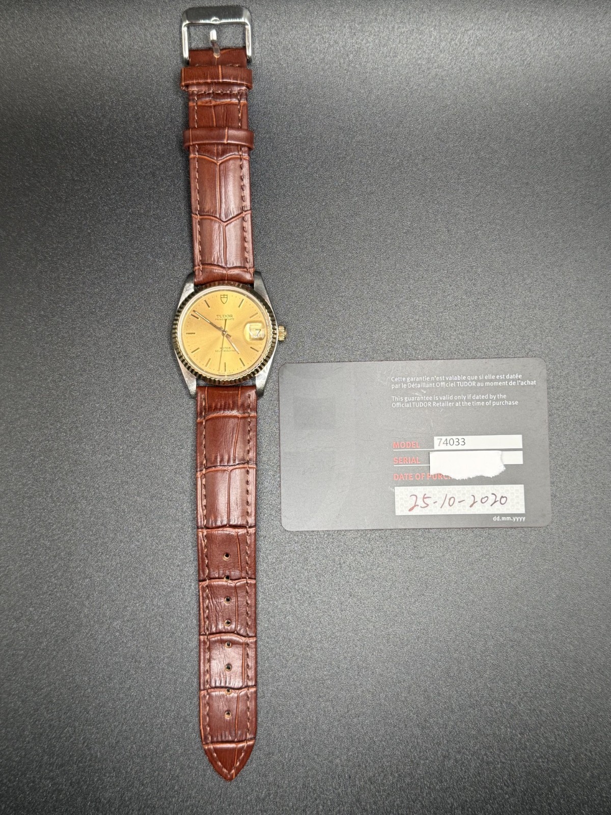 Vintage Tudor Prince 18k /SS Champagn Dial Automatic Date 34MM 74033