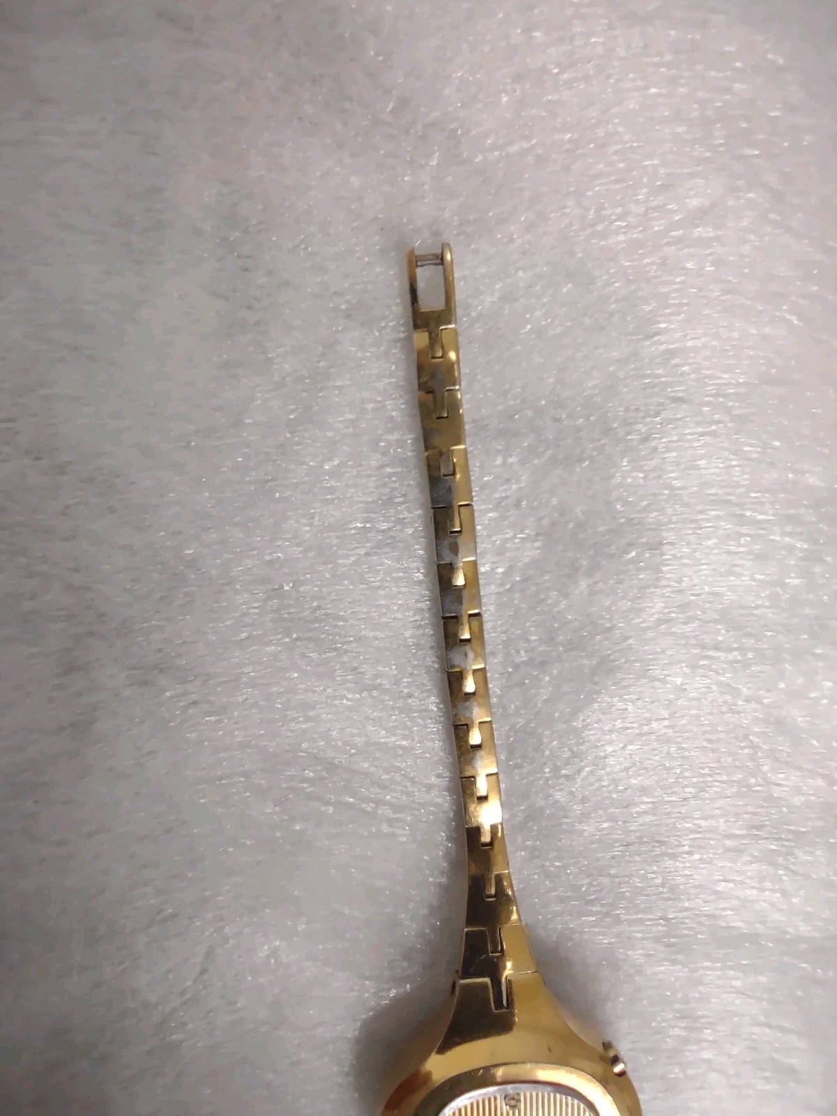 Vintage Speidel Quartz Digital Gold Dial Bracelet Unisex Adults Wristwatch