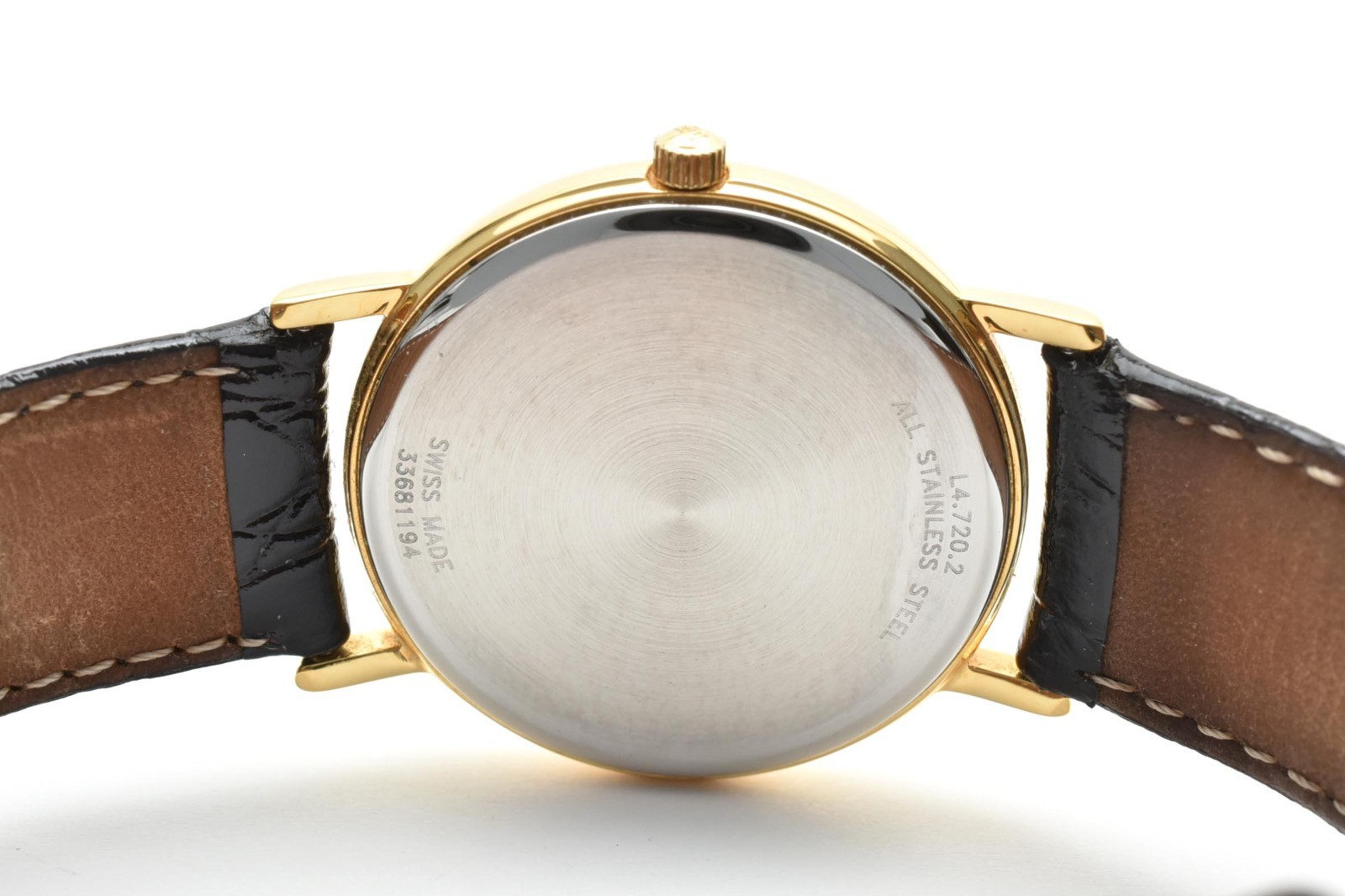 LONGINES L4.720.2 Grand Classic Quartz Men’s Watch 33mm Gold Dial Date Vintage
