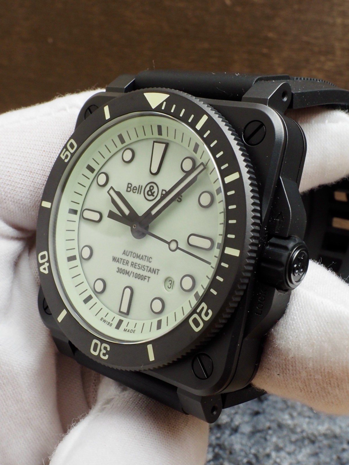 Bell & Ross BR03-92 Ceramic Diver Full LUM 99% LNIB Amazing Legible Design!