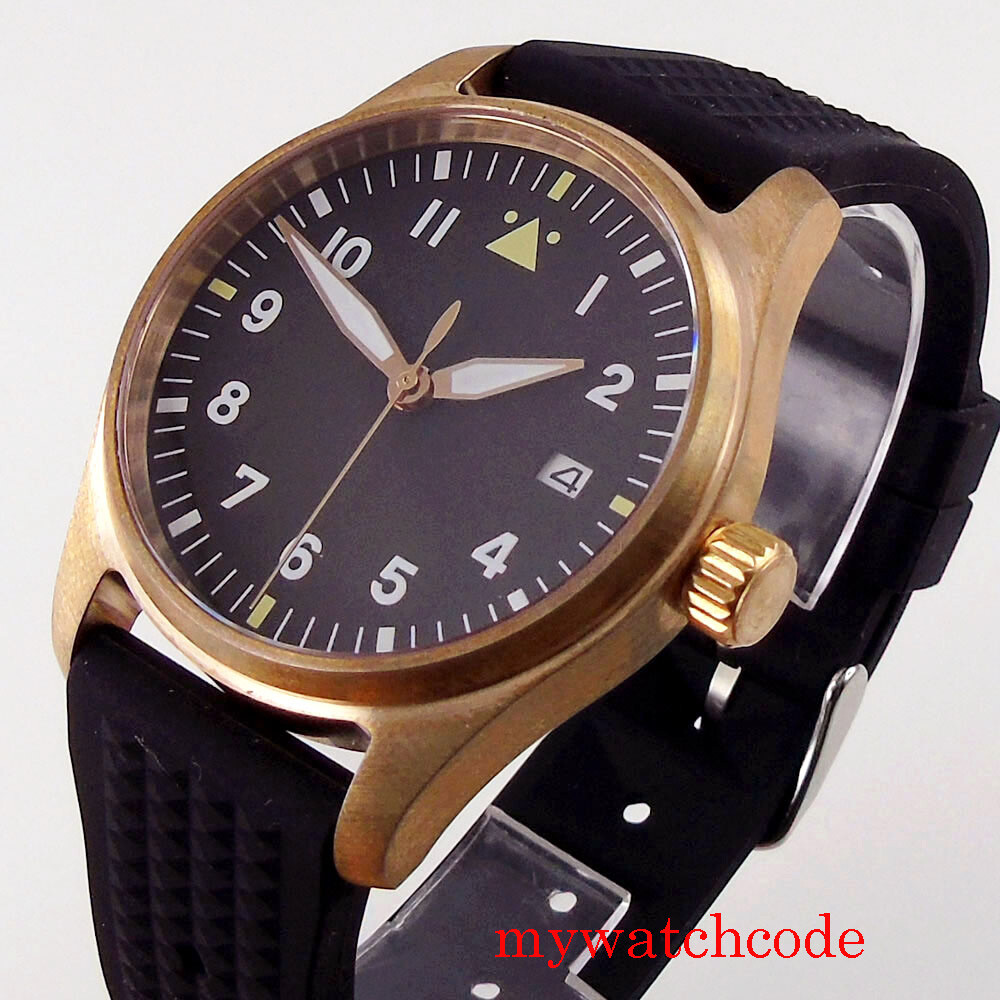 39mm NH35A Automatic Men Diving Watch CuSn8 Bronze Sapphire Glass Luminous 200MM