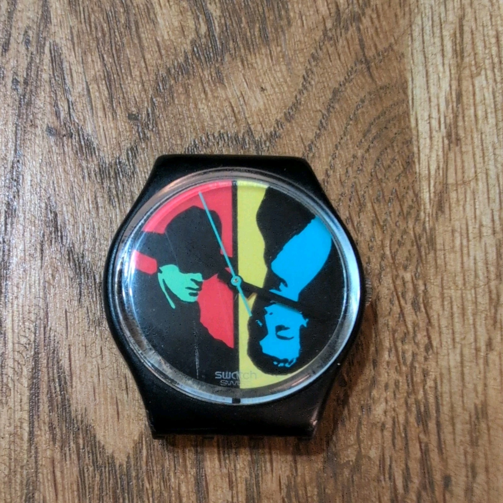RARE SWATCH WATCH AG 1988 “COLOURED LOVE” Face Only Untested