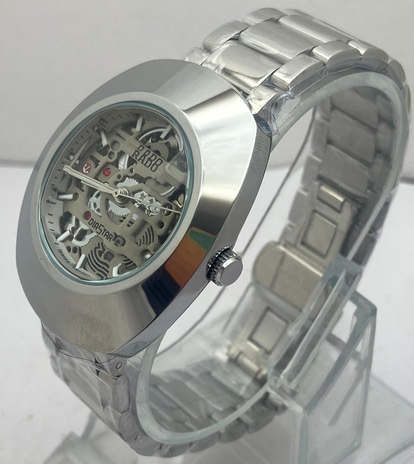 Refurbished Luxury Rado Diastar Skeleton Silver Dial Automatic Working Watch