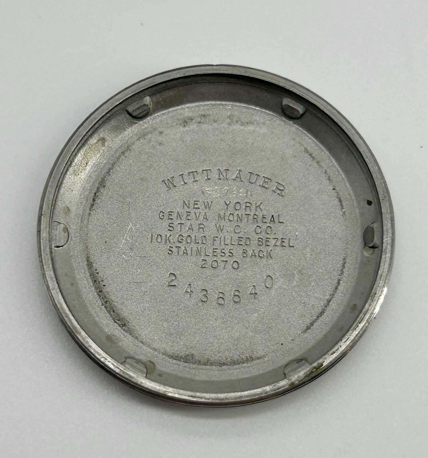 Vintage Wittnauer Automatic 17J 33.4mm 10K Gold Filled Radial Dial Swiss Runs