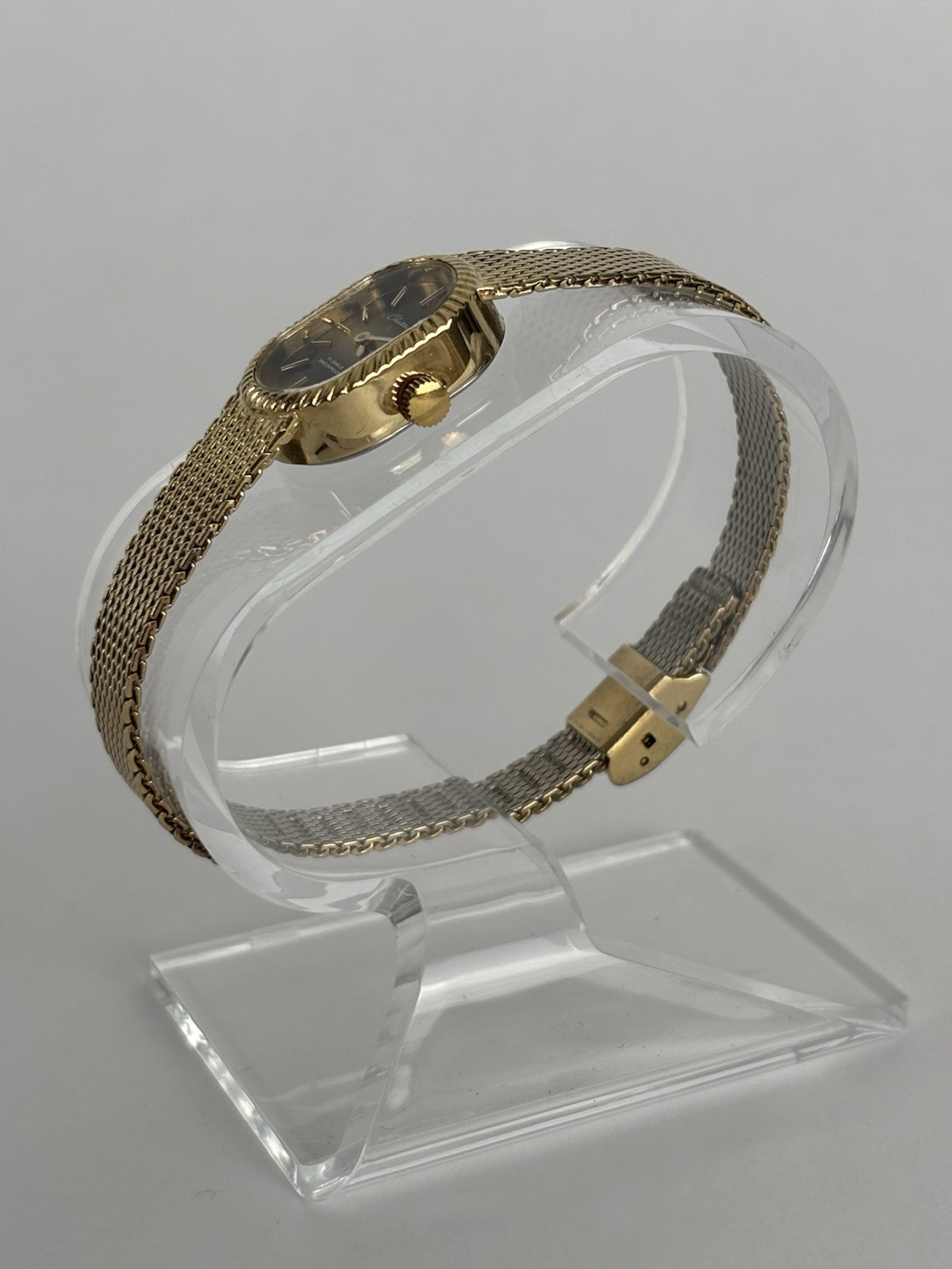 Chateau 16mm Gold Plated 17 Jewel Mechanical Watch w/Adjustable Bracelet