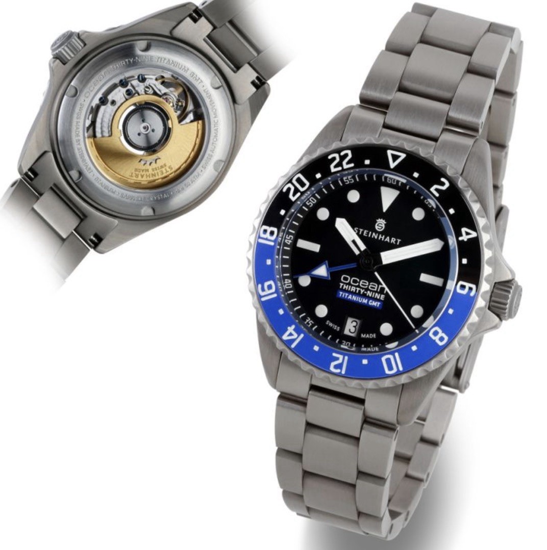 Steinhart Ocean 39 GMT Titanium Limited Ceramic Bezel Full Set Box And Papers