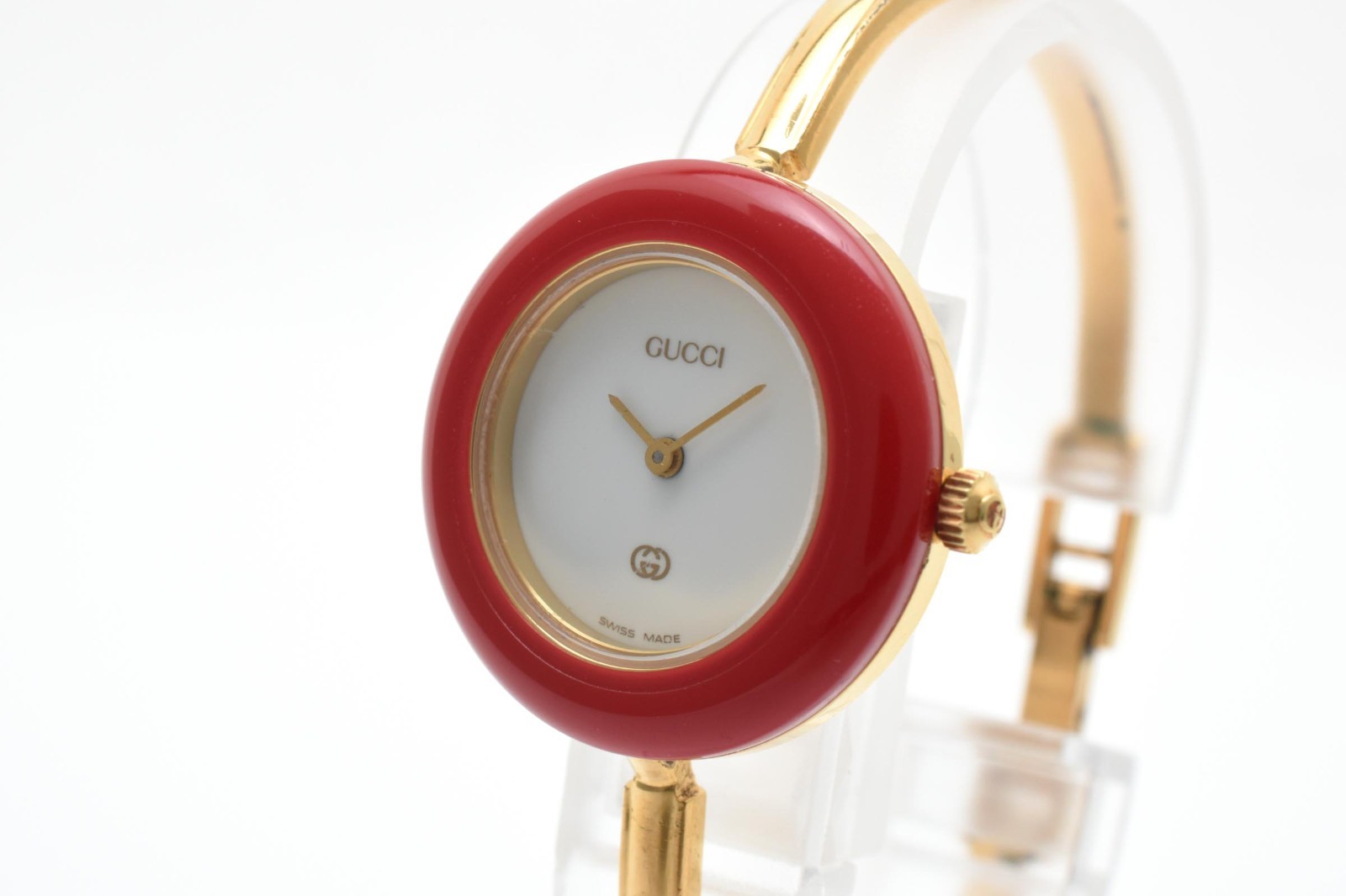 [Exc+5 ] w/ BOX Gucci Change Bezel Watch 11/12.2 White 12 Colors Gold JAPAN