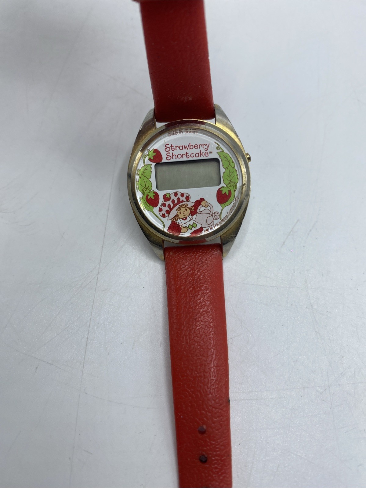 Vintage 1980 Strawberry Shortcake Bradley Digital Watch Orig Strap Child Untest