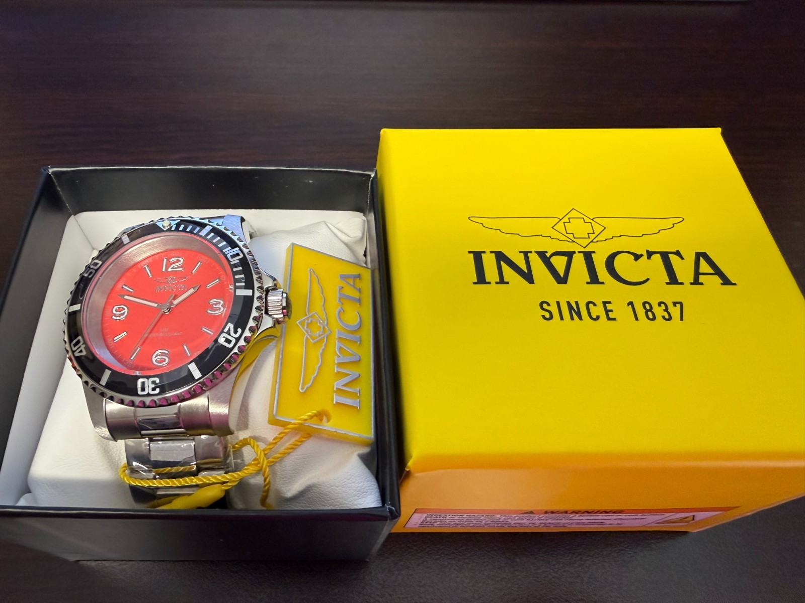 Invicta Specialty Rowan Men’s Watch 40mm Stainless Steel Red Quartz 49350 NIB