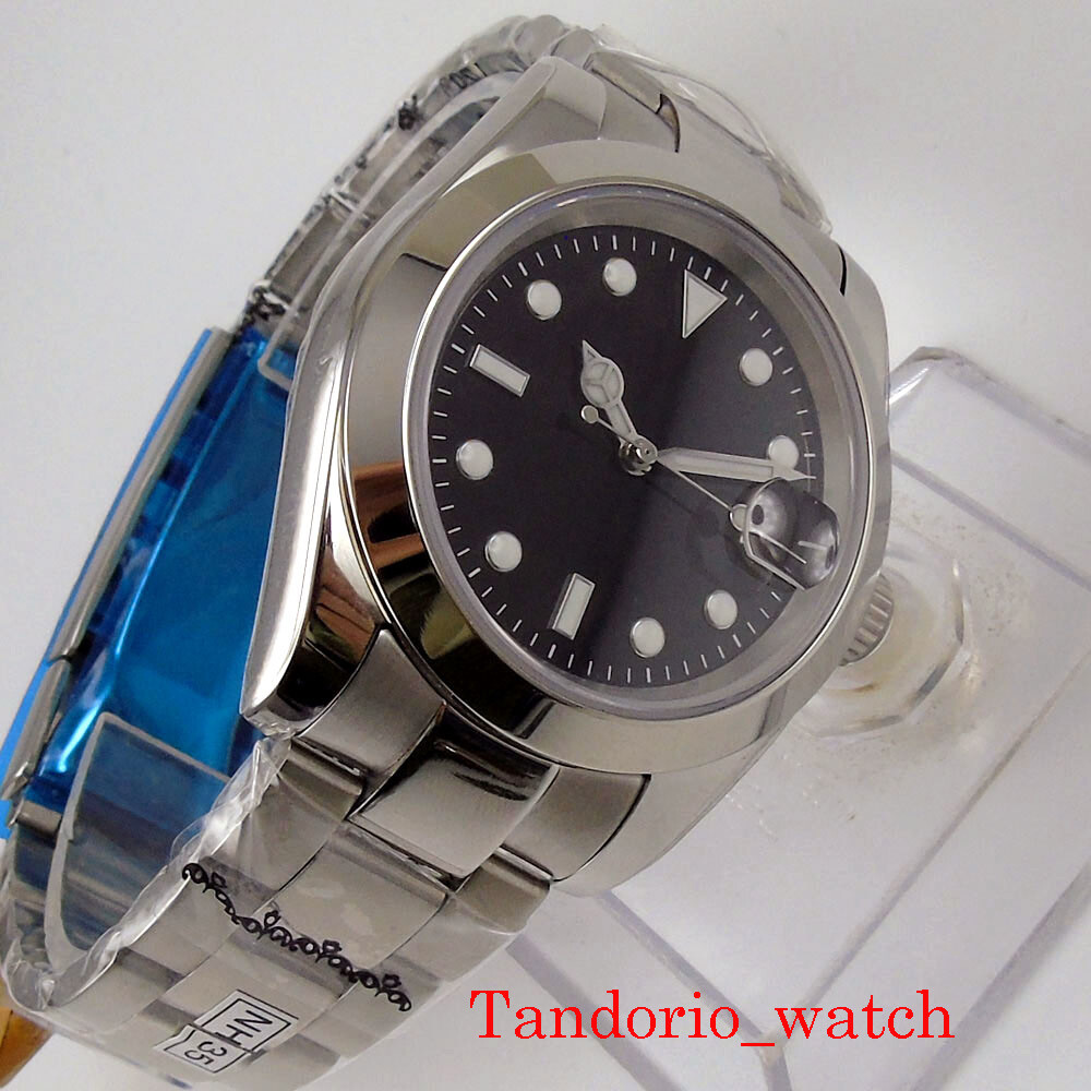 36mm/39mm Bliger NH35A PT5000 Black Dial Date Sapphire Crystal Oyster Date Lume