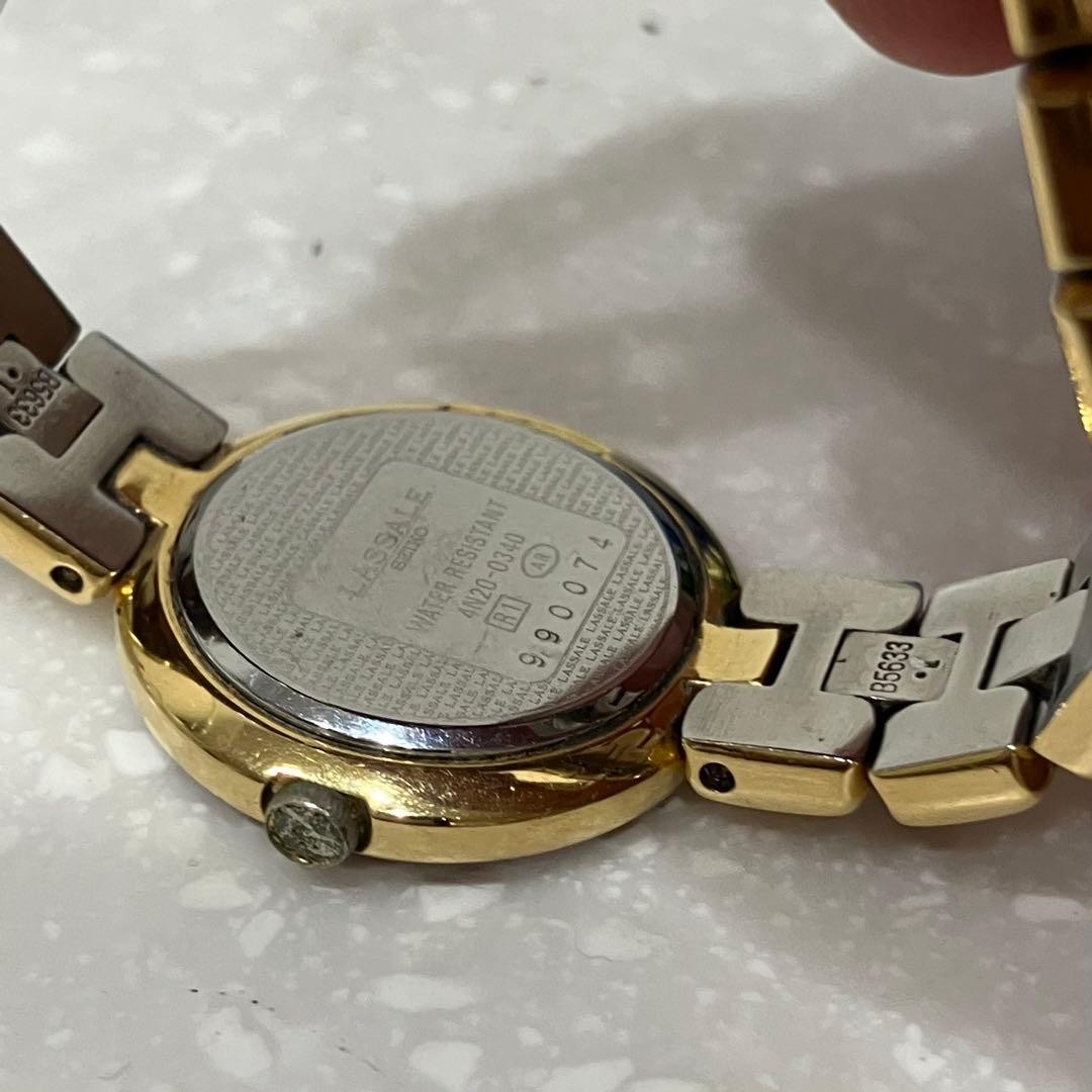 SEIKO LAS ladies wristwatch quartz gold x burgundy