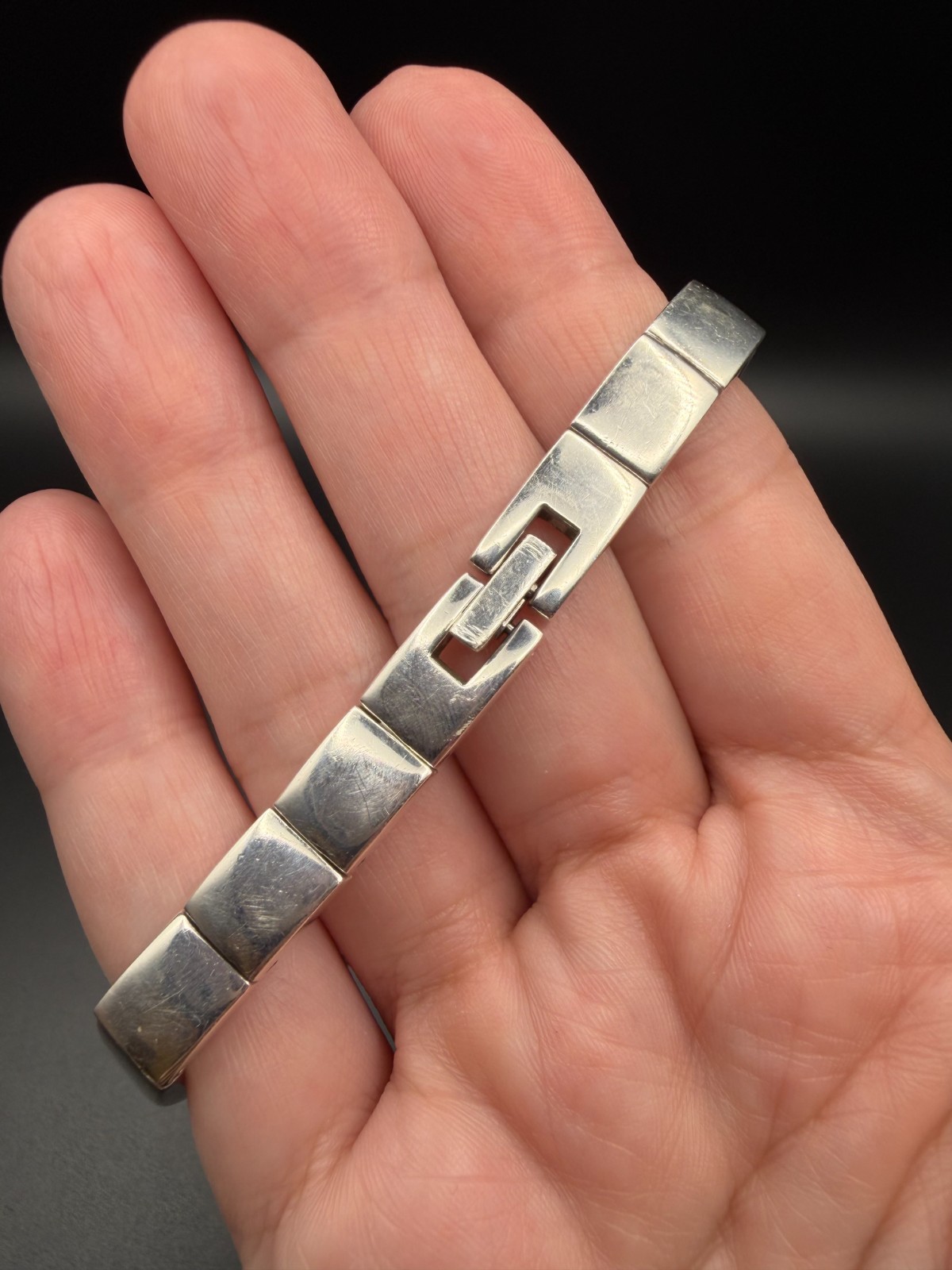 Vintage Croton Sterling Silver Mother of Pearl Quartz Bracelet Watch AS-IS