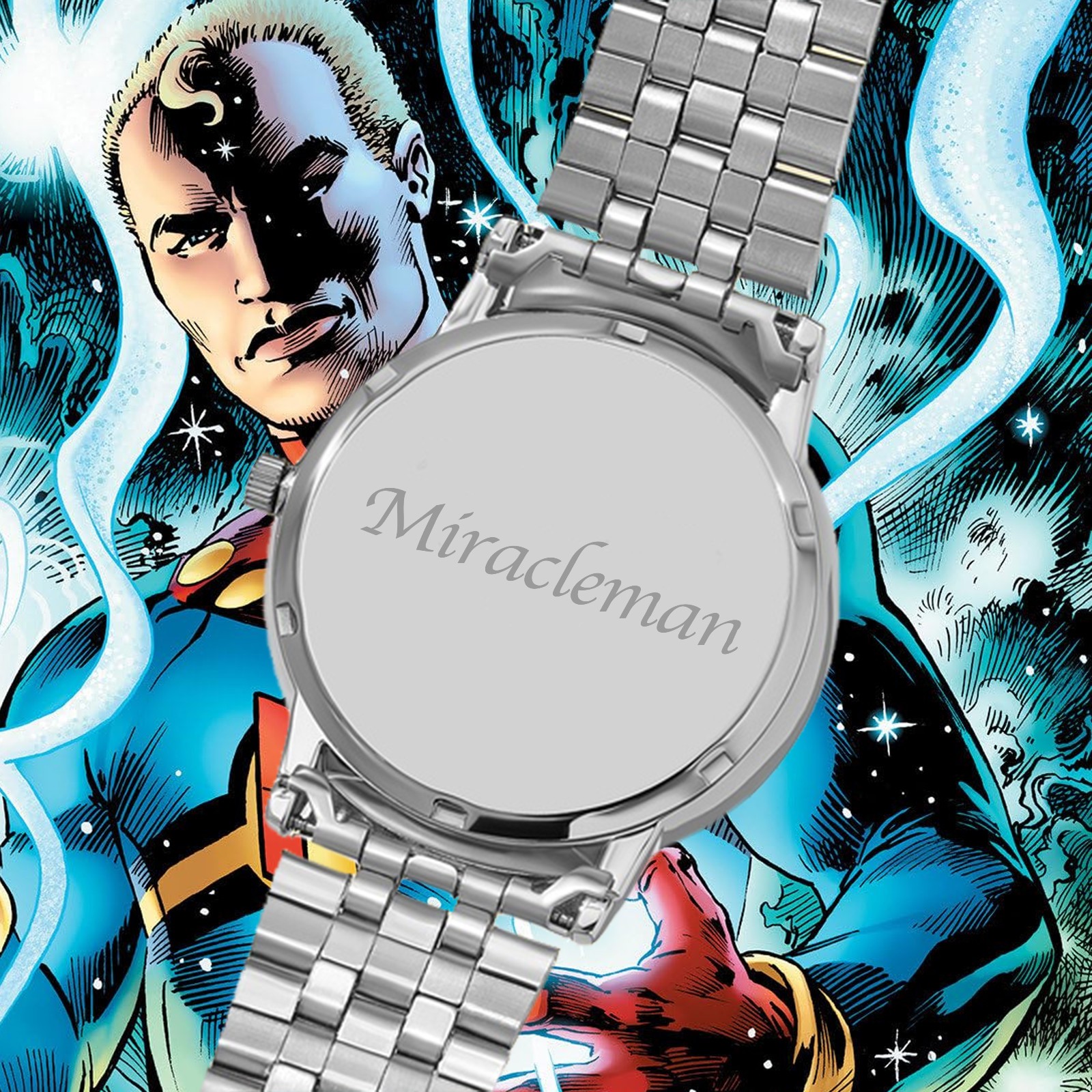 Miracleman Symbol Engraved Wristwatch