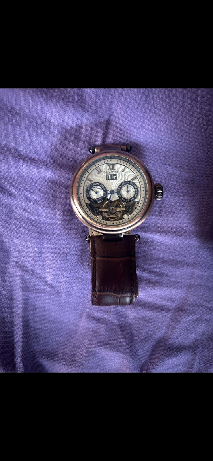 Heritor Ganzi 44mm Automatic Wristwatch HERHR3308