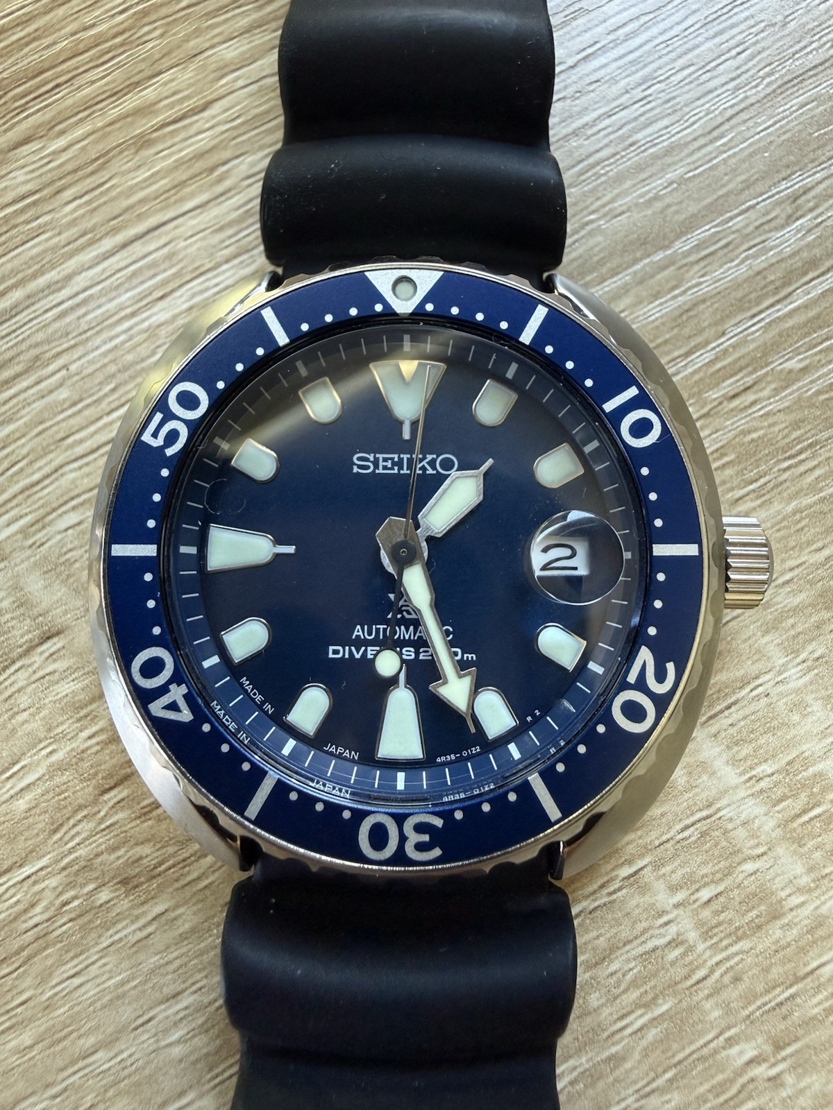 SEIKO Blue (discontinued) Mini Turtle Diver SRPC39 – cal.4R35-01Y0 – Serviced!