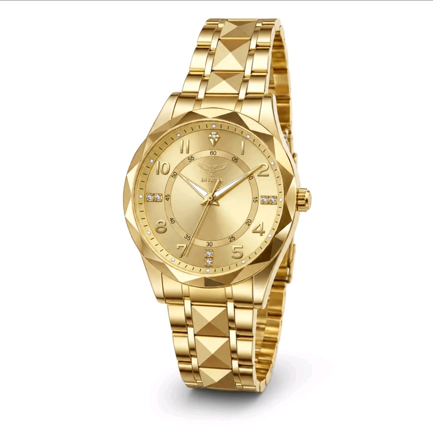 Invicta 69071 Specialty Men’s Quartz Watch 41mm Gold Tone Dial Steel Brand NEW