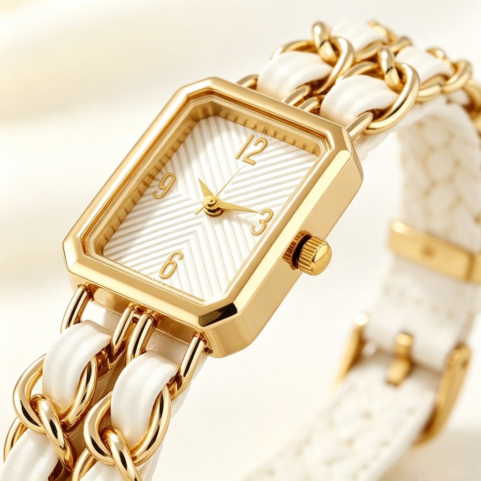 Vintage Square Quartz Watch Luxury Leather Strap Fashion Gift For Women US Stock