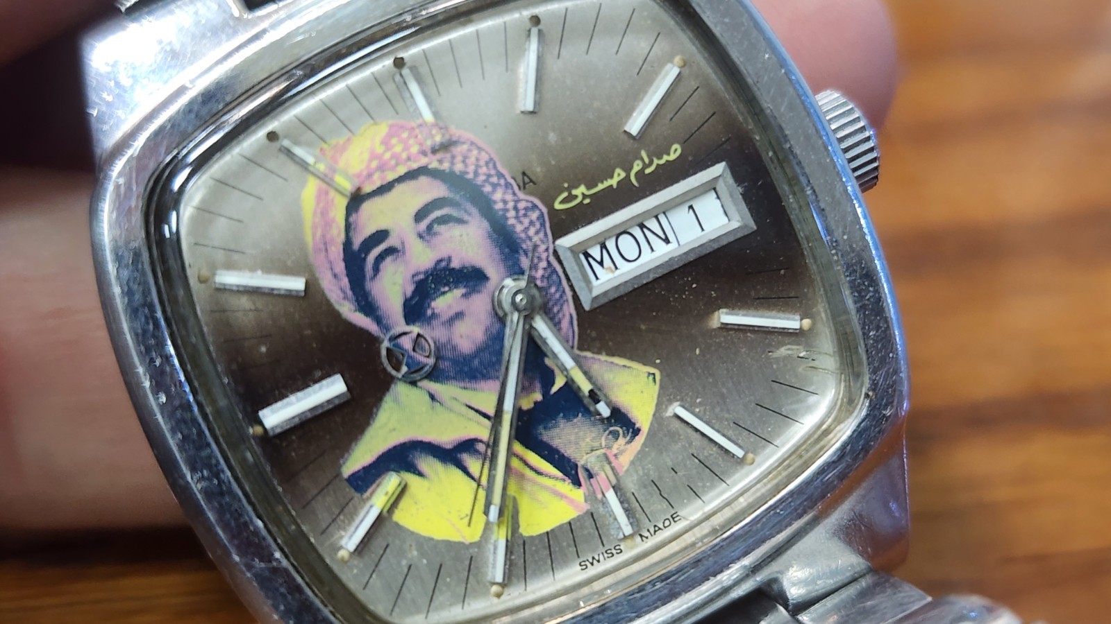 Rare Favre Leuba Saddam Hussein Iraq 🇮🇶 Logo Automatic 36mm Men’s Watch