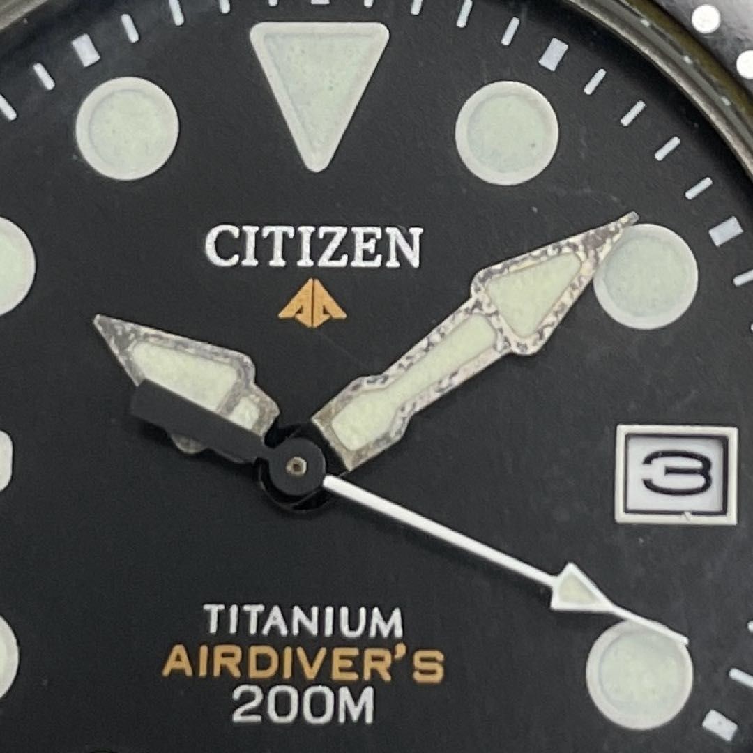 Citizen Promaster Air Divers 200M 18cm 7.08in Titanium Junk Quartz Watch Japan
