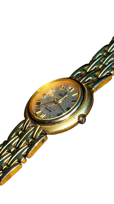 Vintage Darky Five Star Swiss Made Women’s Gold Plated Bracelet Watch 1990s 753.