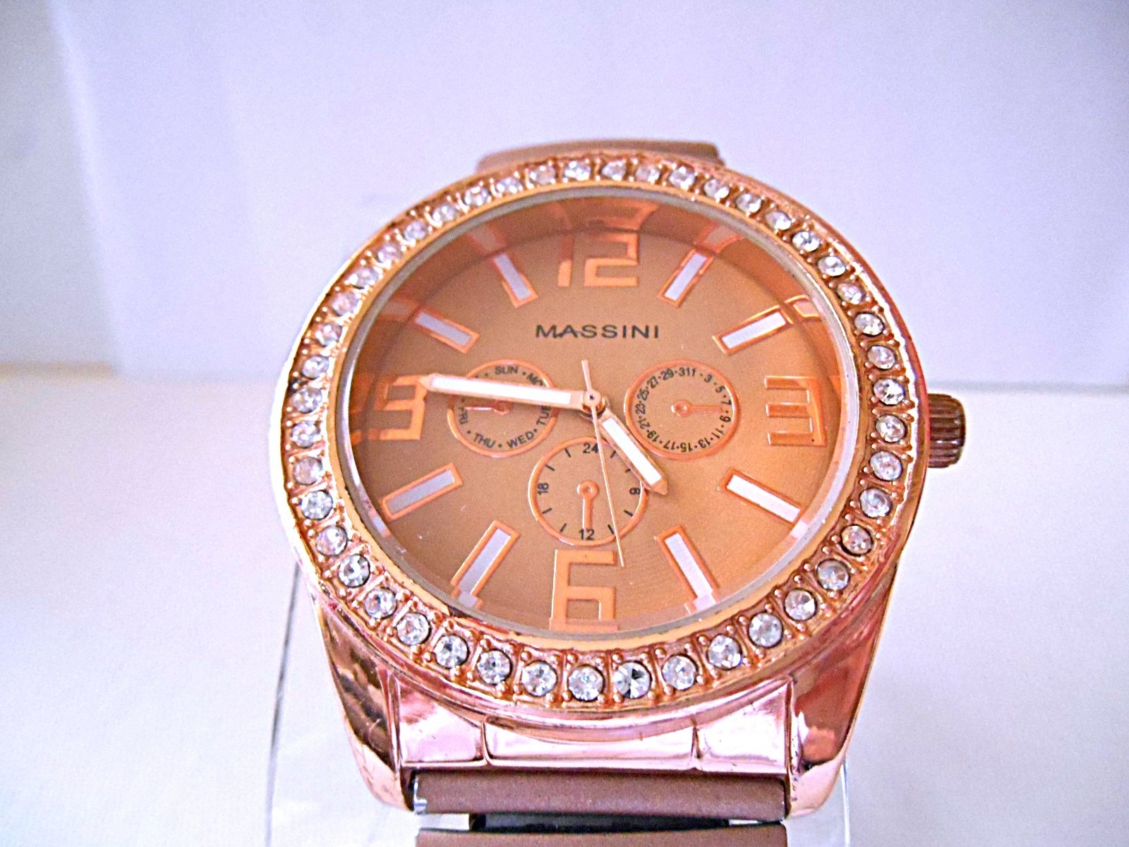 MASSINI 8718 Iced Out Brown Sports Watch – New Battery