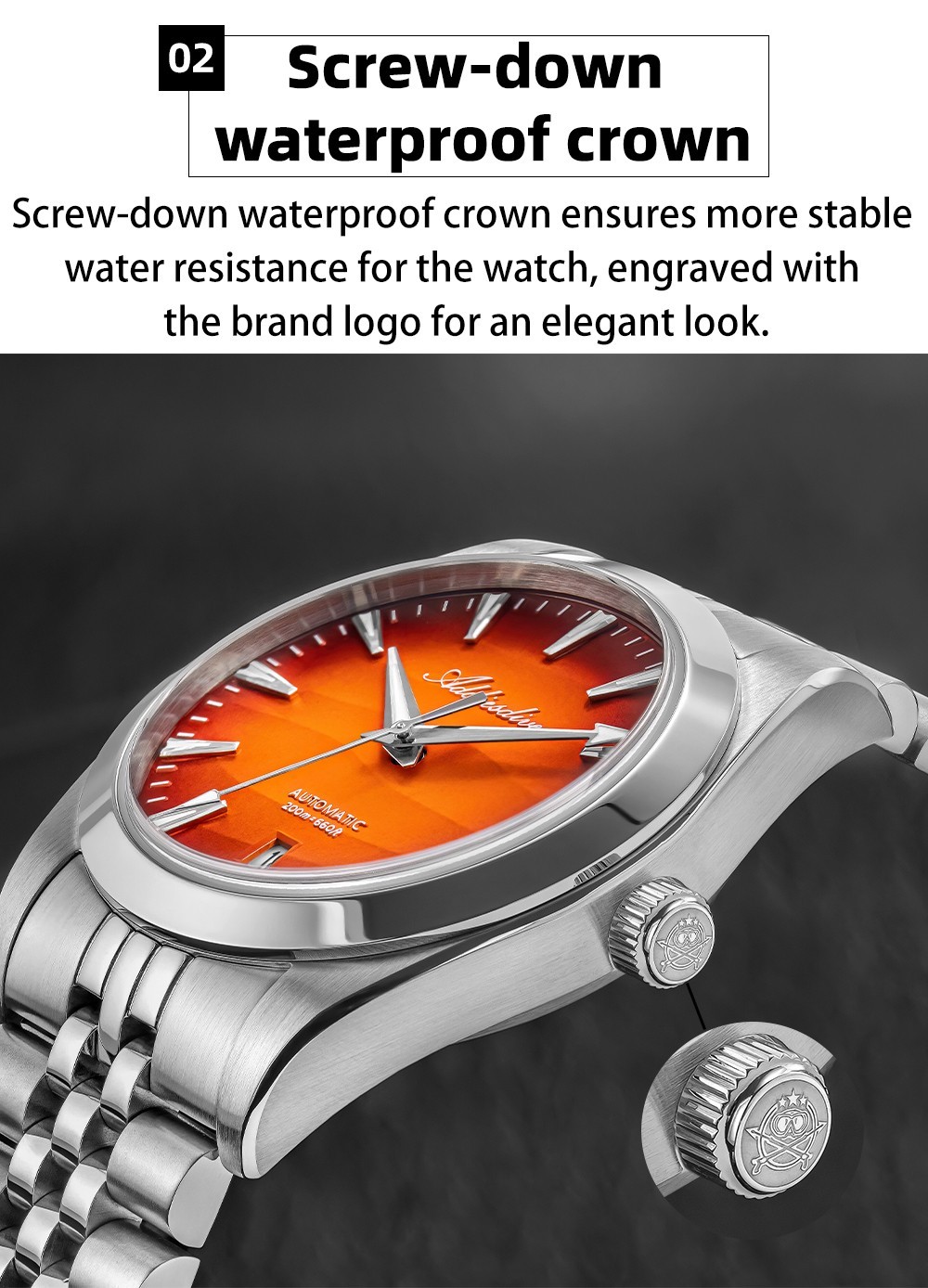 ADDIESDIVE AD2540 39mm Automatic Watch Red Wave Waterproof Citizen Miyota New