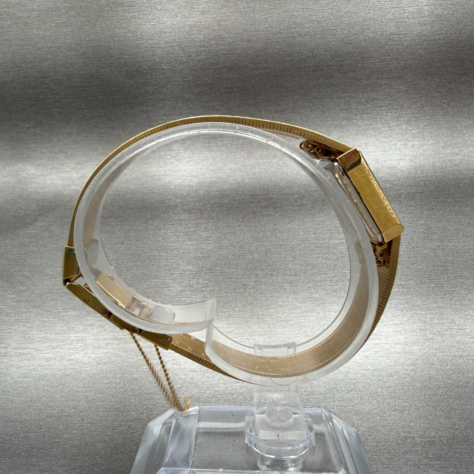 Seiko Tank Watch Women 17mm Champagne Dial Gold Tone 5420-5399 New Battery NOS