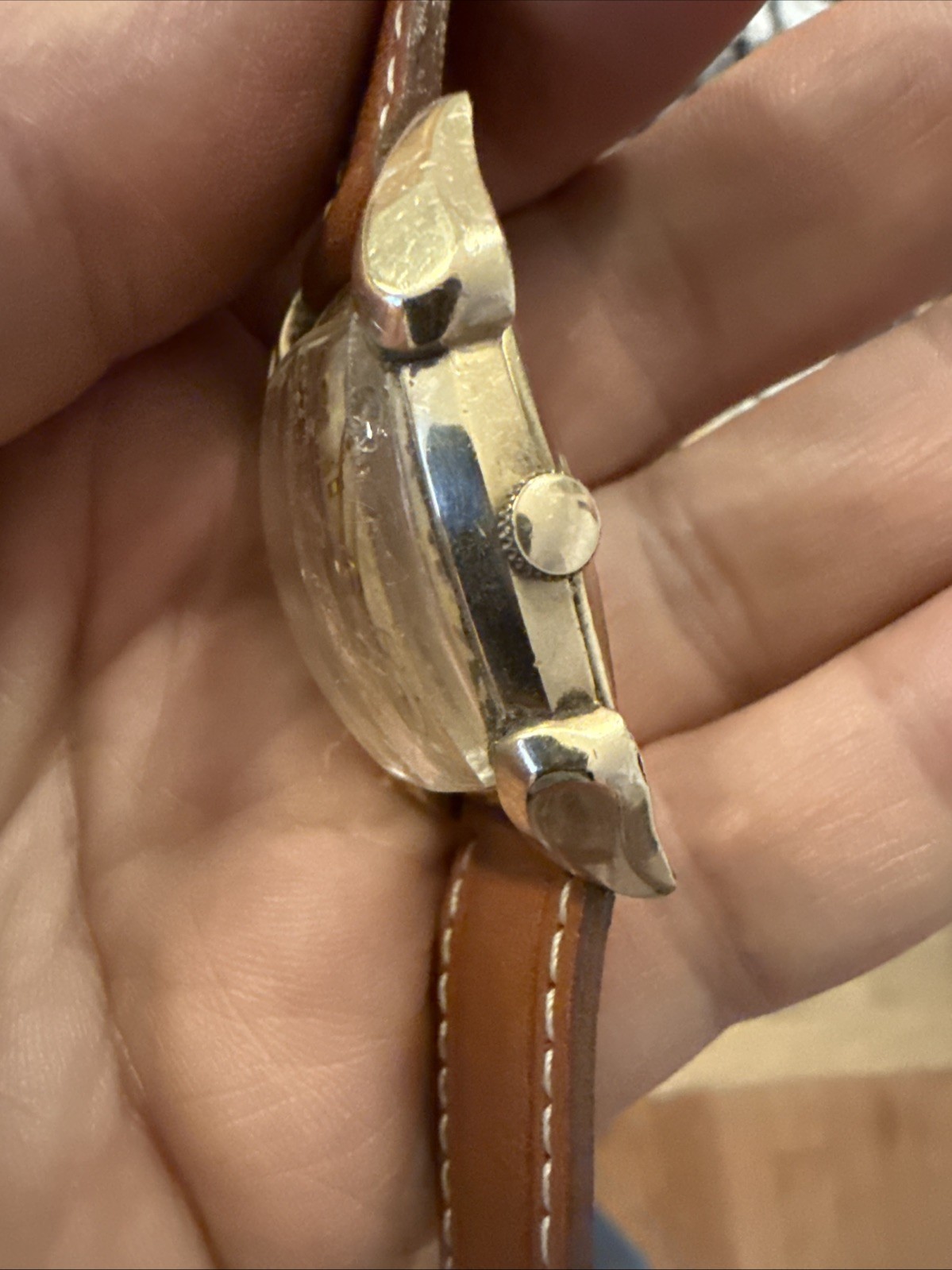 10K Gold Filled Benrus Tank style Vintage watch sub second Fancy lugs