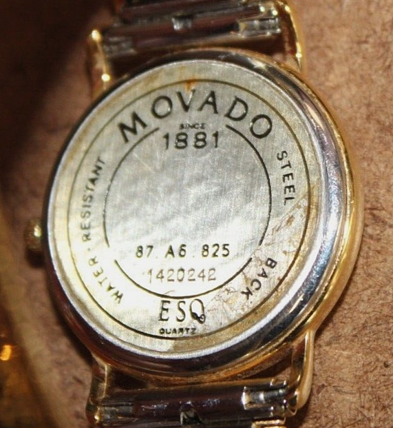 Movado ESQ Gold Plated Women’s Quartz Watch w/ Rare White Numeric Dial [033WEI]