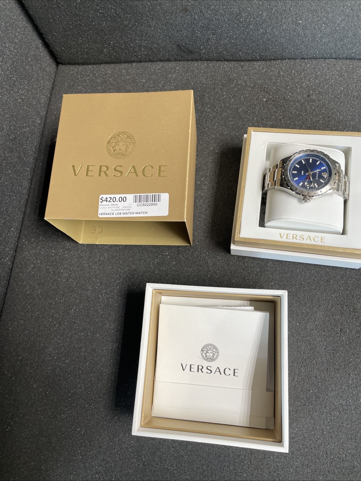 Versace V-Chrono Chronograph Quartz Blue Dial Men’s Watch V11 230014170209