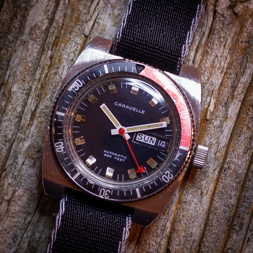 ⌚︎ 👺 Vintage Caravelle “Devil Diver” 666 Automatic 👺 | Serviced & Restored